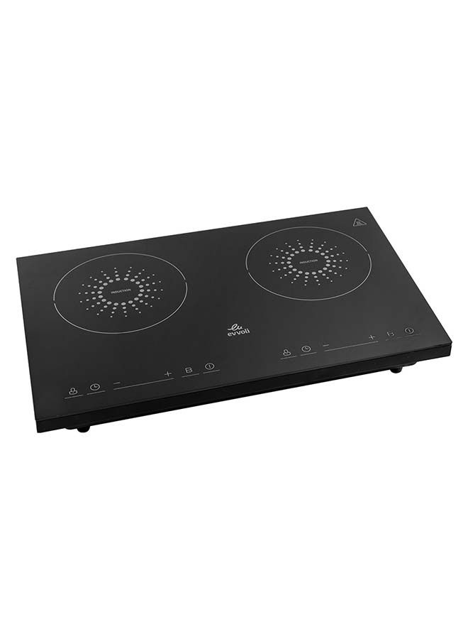 Evvoli Induction Hob 2 Burners 3500W Soft Touch Control With 9 Stage