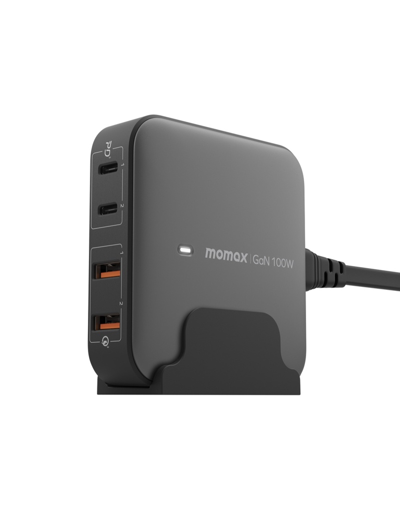 Momax Oneplug W Port Gan Desktop Charger Black Jomla Ae