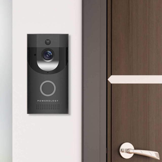 جرس لاسلكي الذكي فيديو واي فاي بتقنية الرؤية الليلية ومستشعر ذكي باورولوجي Powerology Vision Technology And Smart Sensor Smart Video Doorbell - SW1hZ2U6Njg2NDg=