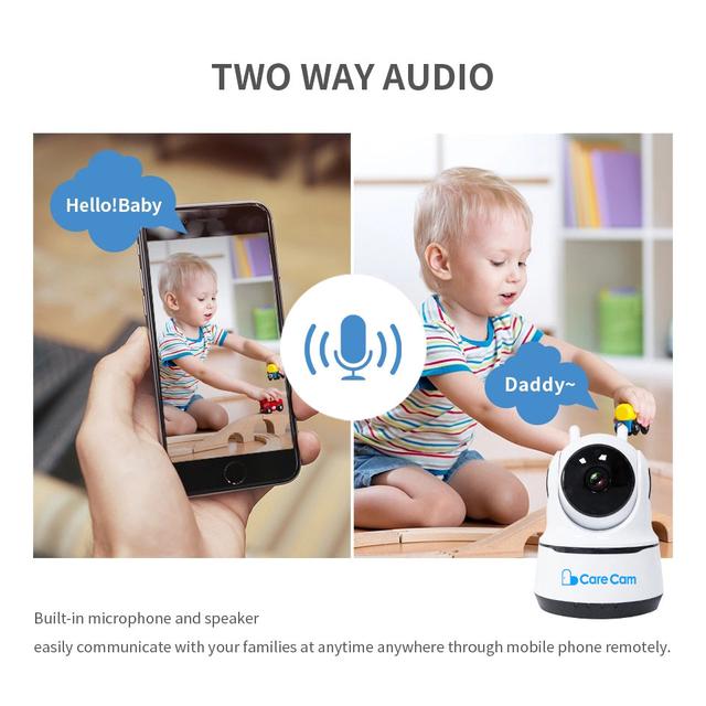 كاميرا المراقبة المنزلية الذكية 1080px أبيض WiFi Home Smart Camera - CRONY - SW1hZ2U6NjA1OTA3