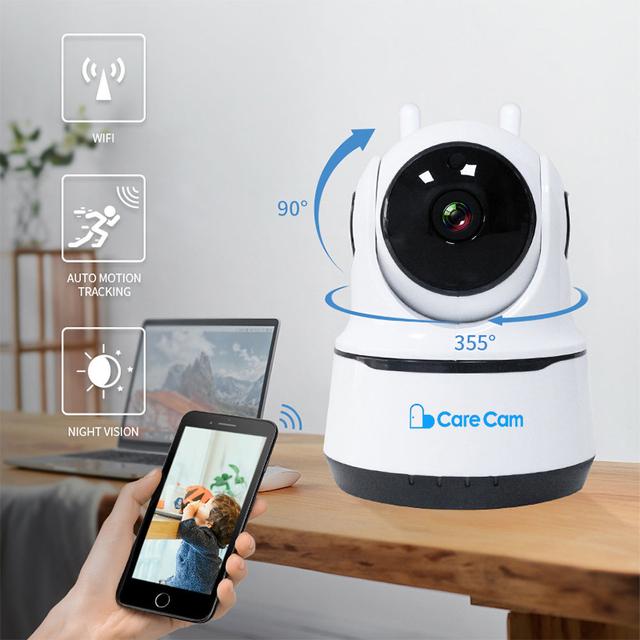 كاميرا المراقبة المنزلية الذكية 1080px أبيض WiFi Home Smart Camera - CRONY - SW1hZ2U6NjA1OTE1