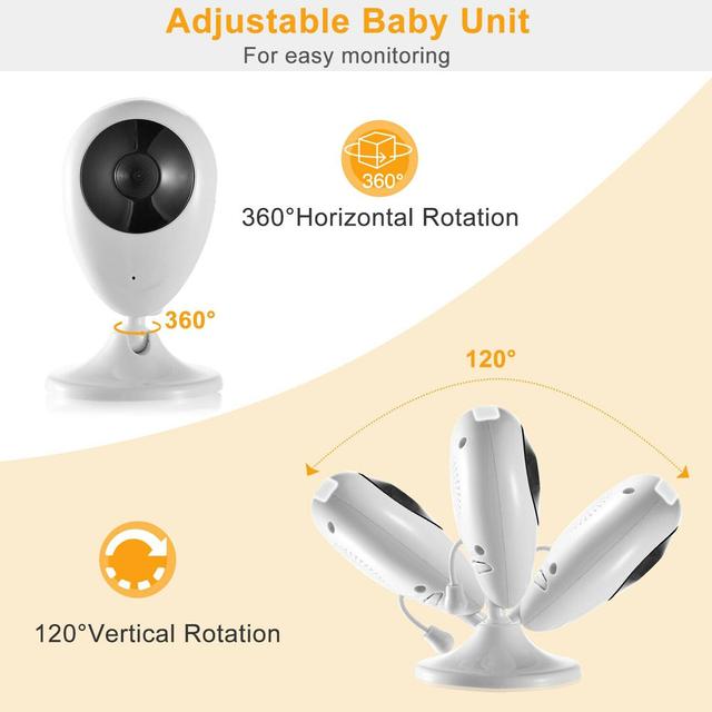 كاميرا مراقبة الاطفال ( 2.4" ) CRONY -  Baby Monitor Wireless Video Baby Monitor Camera - SW1hZ2U6NjAxNDg0