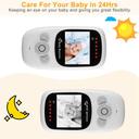 كاميرا مراقبة الاطفال ( 2.4" ) CRONY -  Baby Monitor Wireless Video Baby Monitor Camera - SW1hZ2U6NjAxNDky