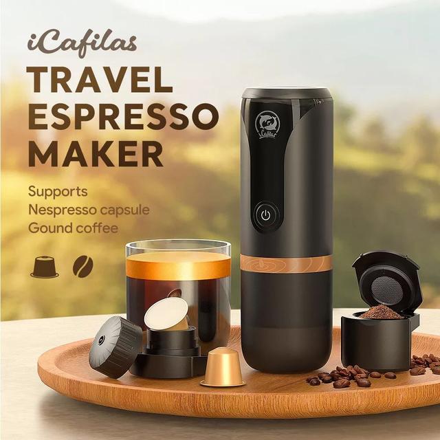 مكينة قهوة كبسولات متنقلة للرحلات iCafilas Portable Expresso Coffee Maker - SW1hZ2U6OTY3NjA3