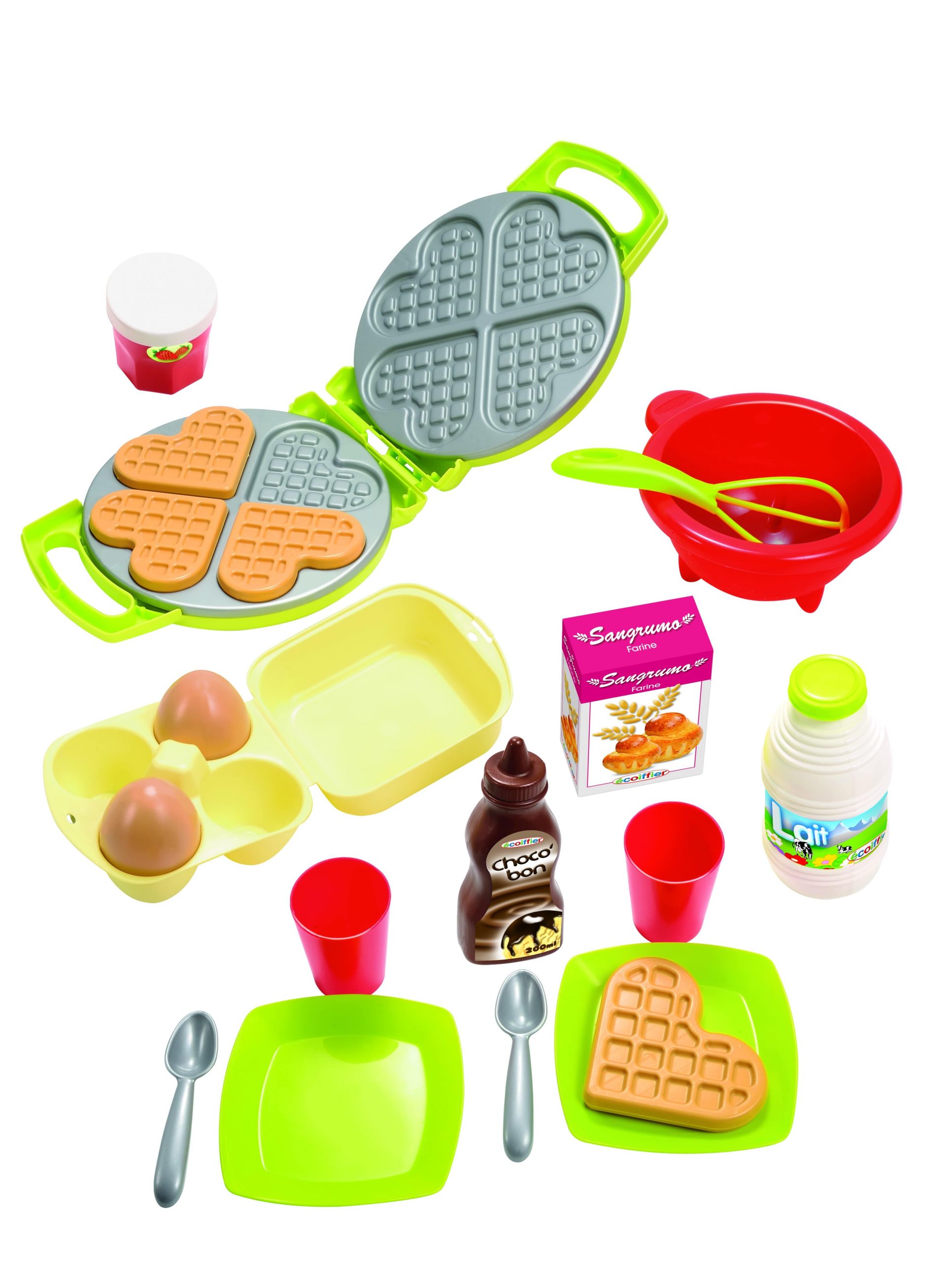 اطلب لعبة صنع الوافل 22 قطعة ECOIFFIER CHEF WAFFLE MAKER SET الأصلي