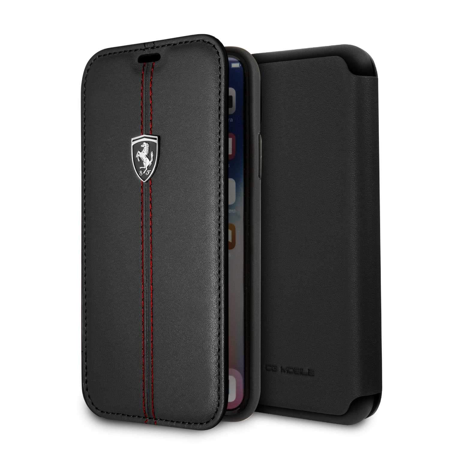 ferrari heritage book type case for iphone x black | Jomla.ae