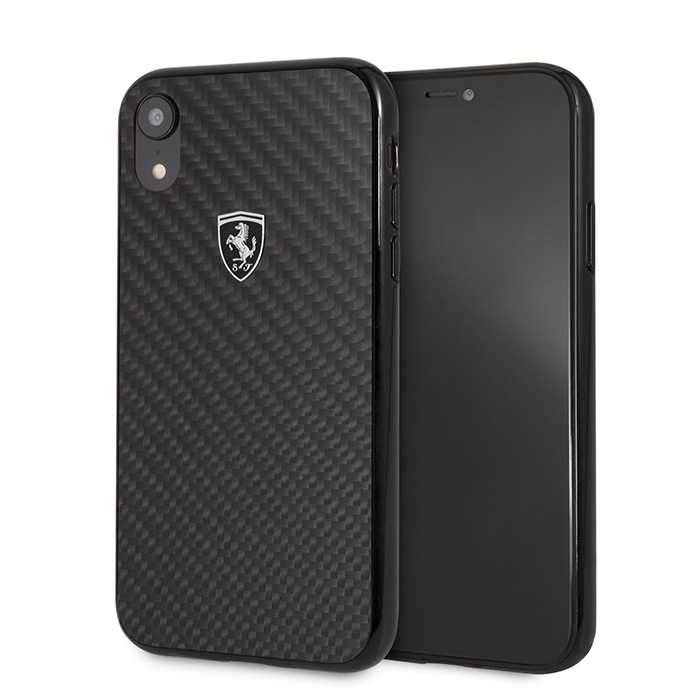 Order ferrari heritage real carbon hard case for iphone xr black Now