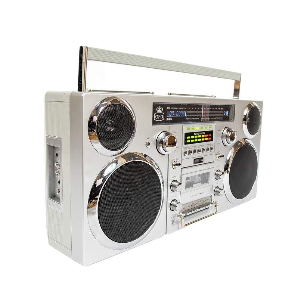 Gpo Retro Brooklyn Bluetooth Boombox W Cd Cassette Fm Usb Recording