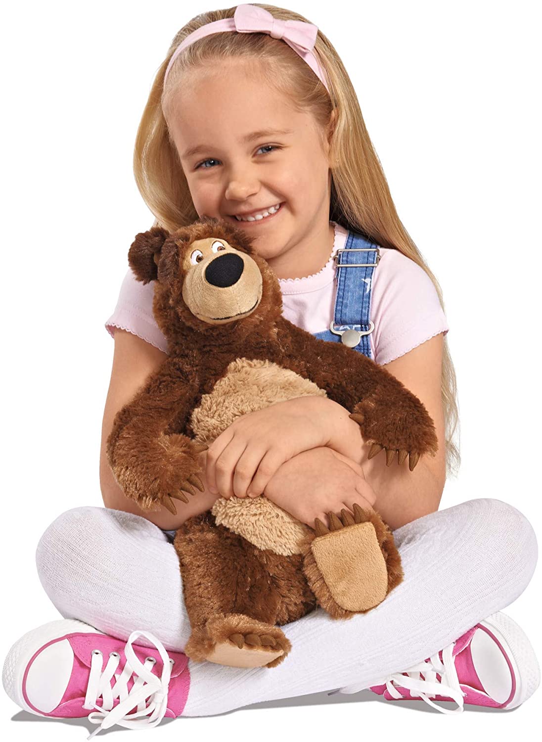 Order MASHA & THE BEAR masha plush bear 40cm Now! | Jomla.ae