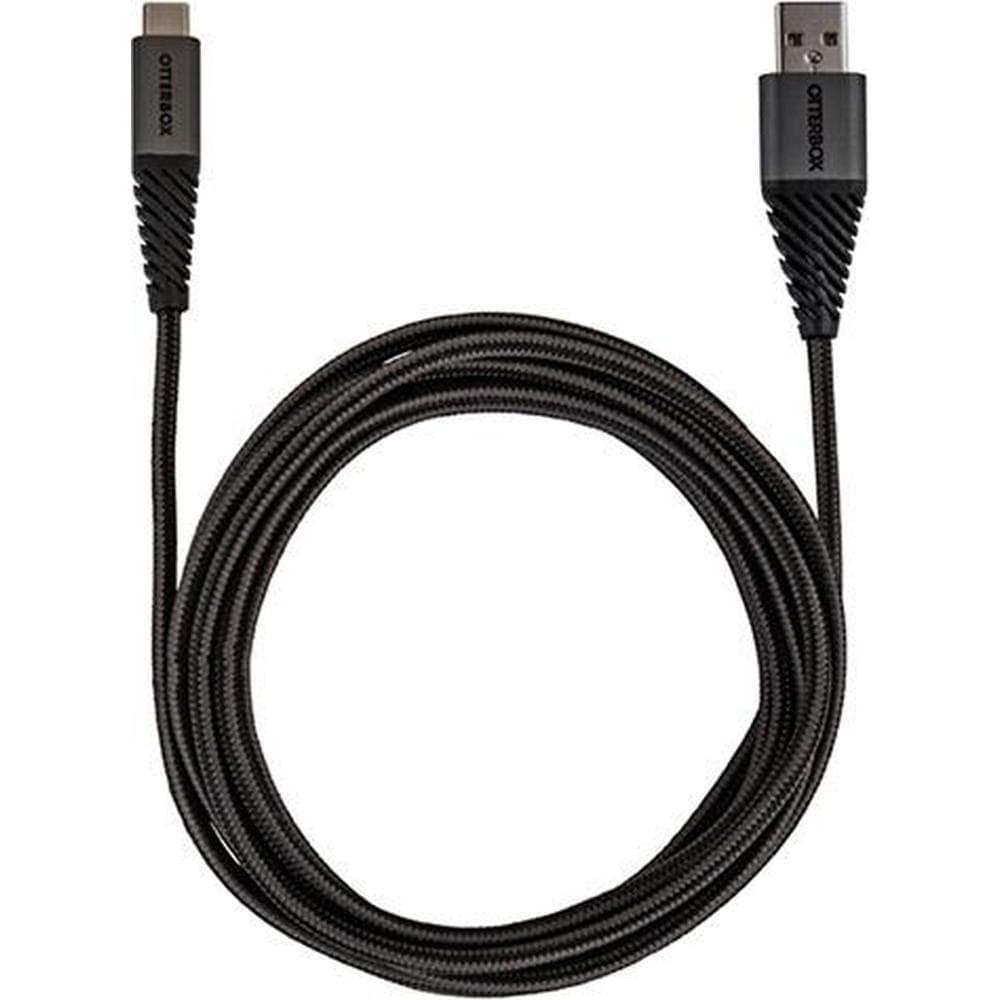 OtterBox cavo USB-C a USB-C, di ricarica Fast Charging Premium intrecciato e ultra resistente per Smartphone e Tablet, ultra robusto, testato per pieghe e flessibilità, 3M, Bianco