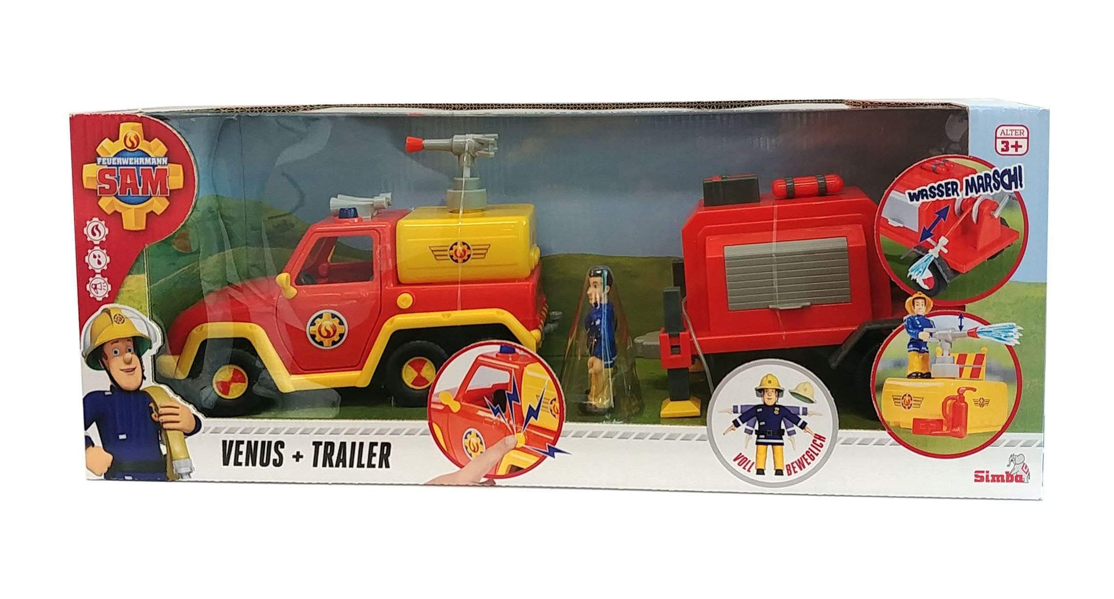 Trailer Fireman Sam Jupiter Toy Majorette Dickie Toys Sam Fire