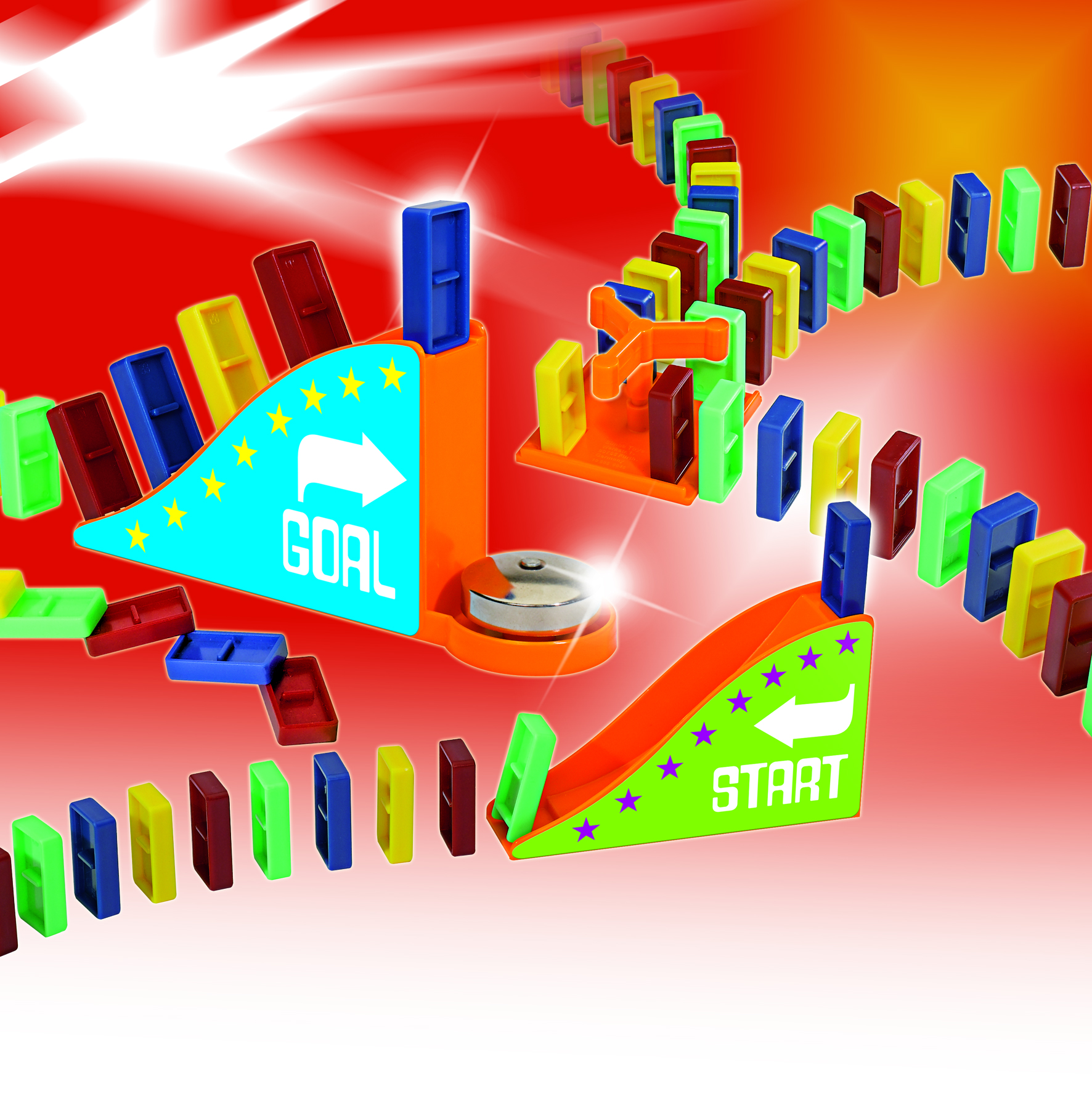 Dominos - NORIS - Domino Run - Lot de 200 - À partir de 3 ans - Parcours amusant Dominos - NORIS - Domino Run - Lot de 200 - À partir de 3 ans - Parcours amusant