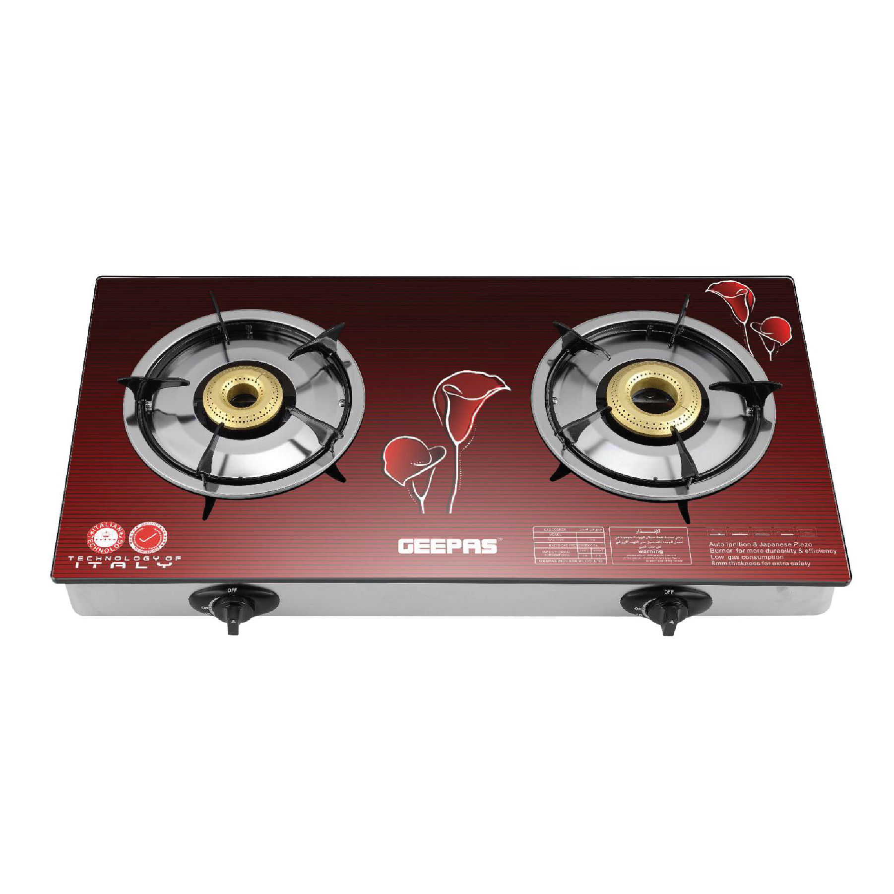 Geepas 2Burner Gas Stove GK5602 Jomla.ae