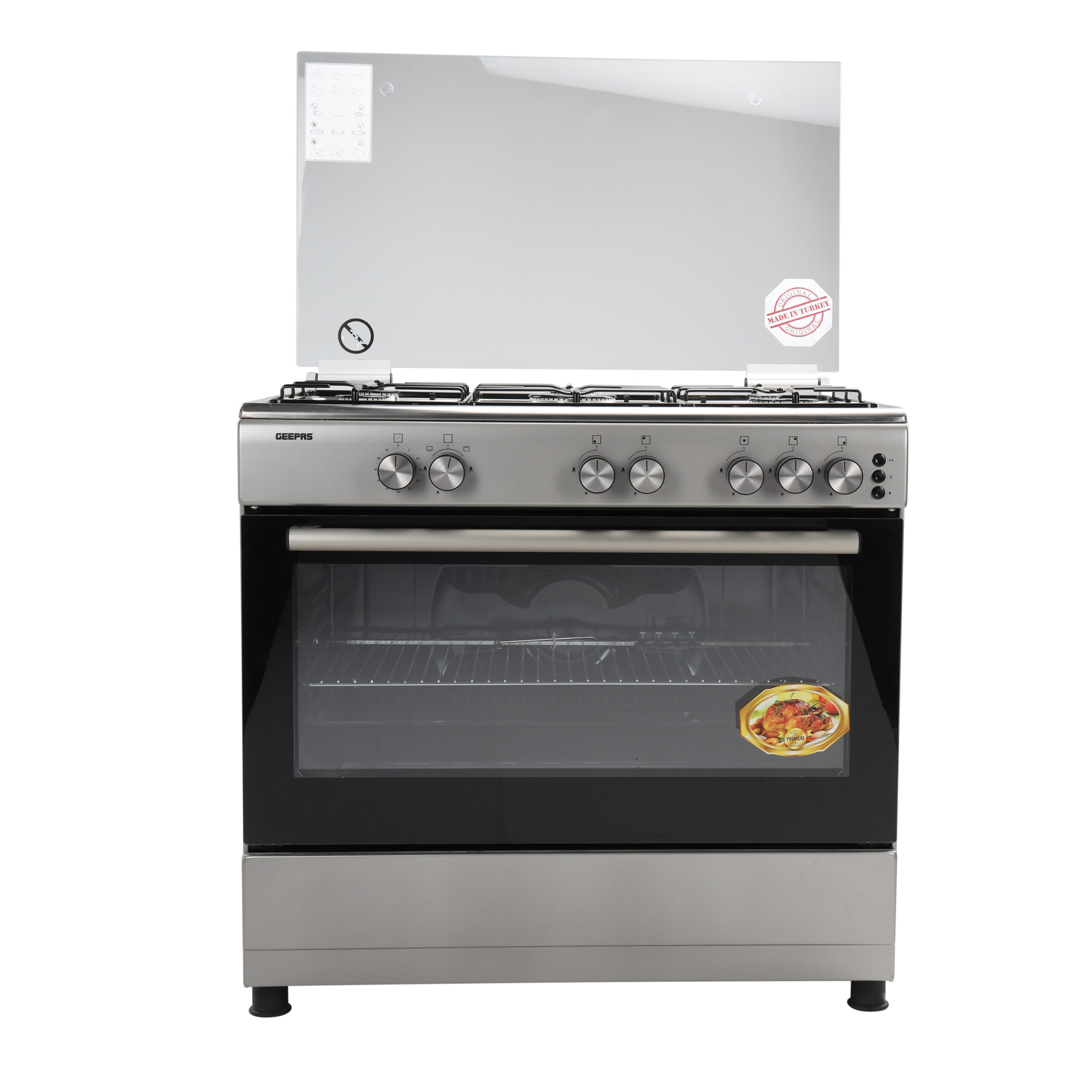 Geepas Free standing Gas Cooking Range Bake & Grill, 90X61 Jomla.ae