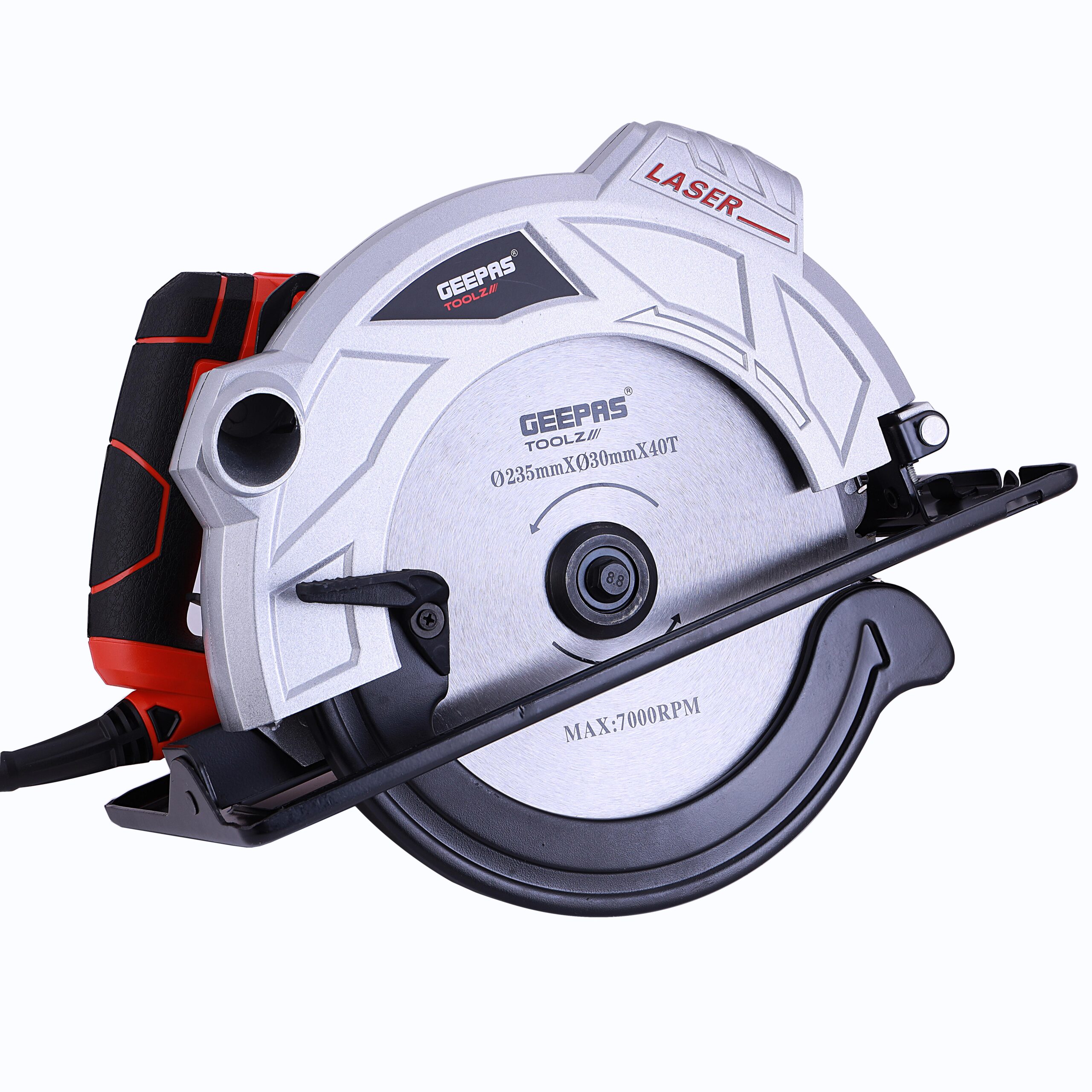 Geepas GCS2000 2000W 235mm MultiPurpose Circular Saw, Bevel Angle