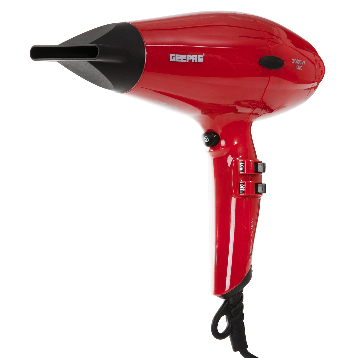 Geepas GHD86020UK 2000W Powerful Ionic Hair Dryer - 2-Speed & 3 ...