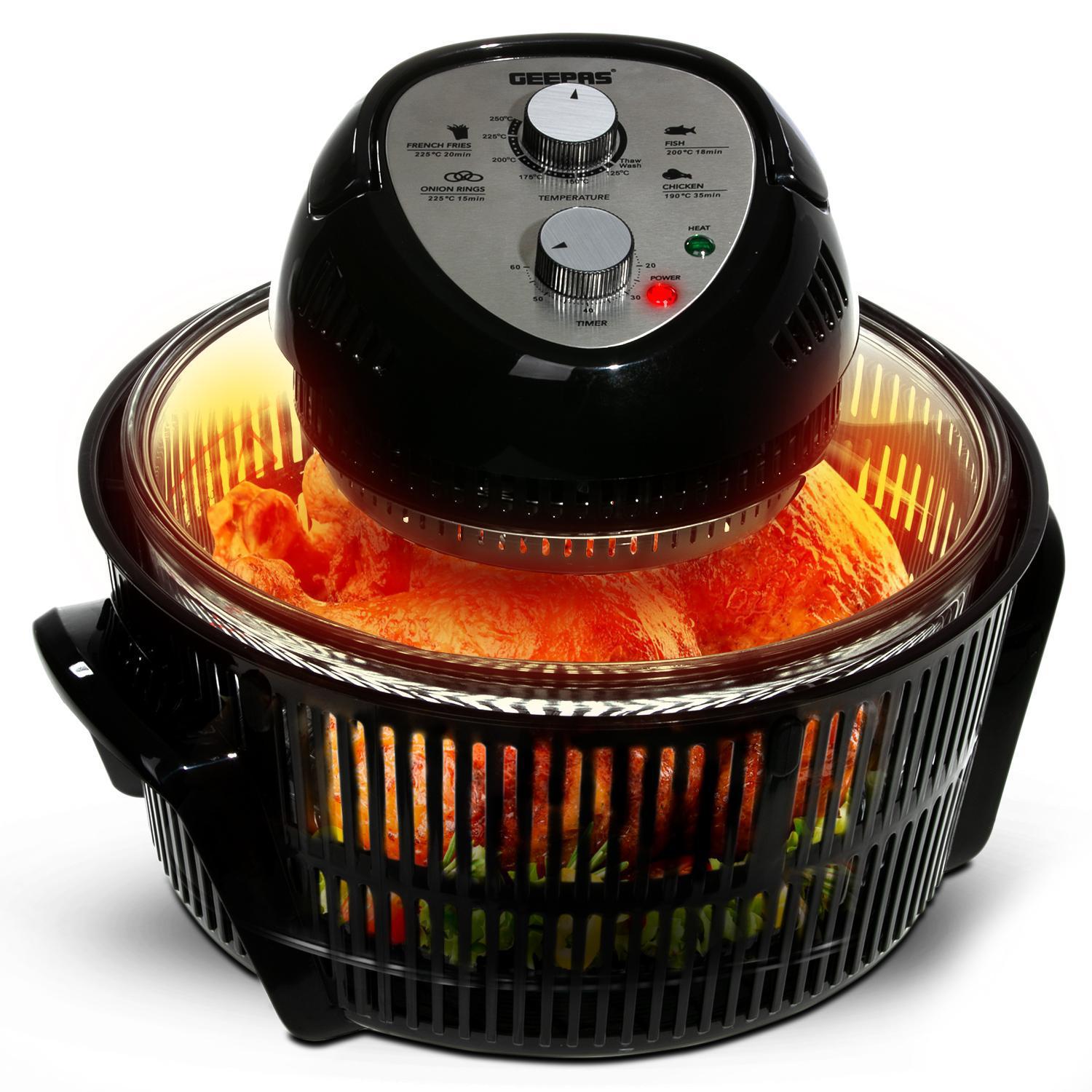 Geepas GHO34016UK Turbo Halogen Oven 12 litres & Accessories 60