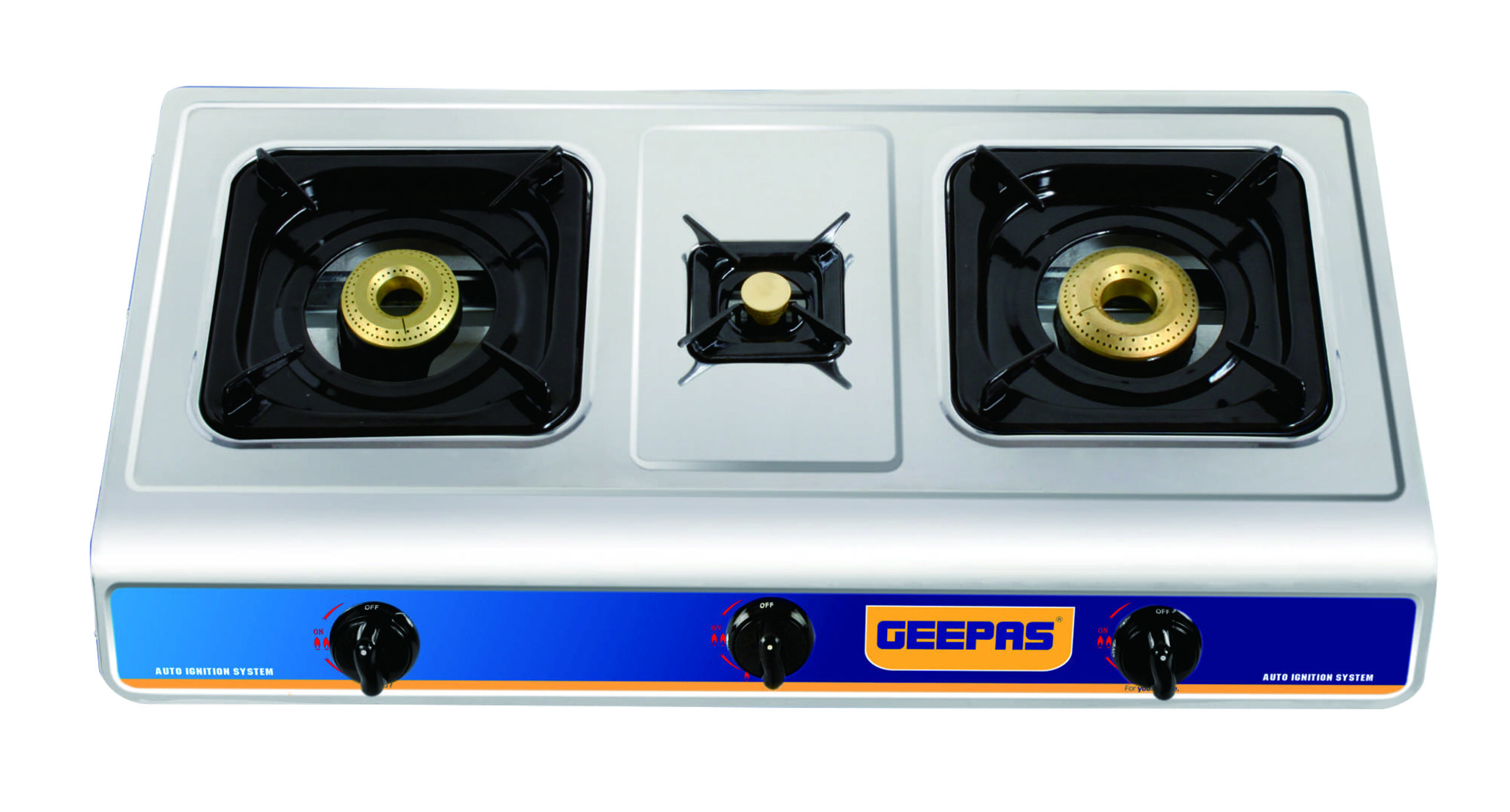 Order Geepas Triple Burner Gas Hob/Stove Attractive Design, Gas Range