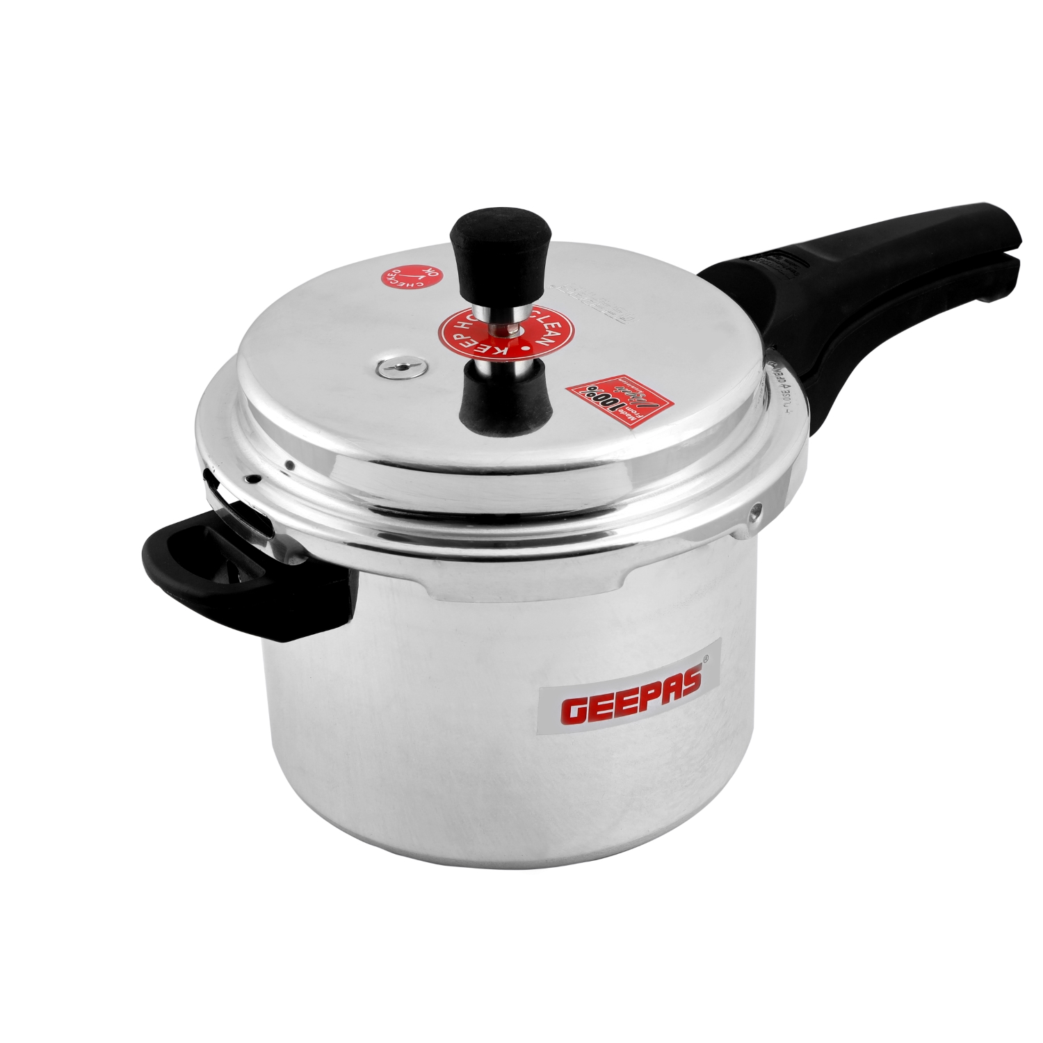 Geepas GPC326 5L Stainless Steel Induction Base Pressure Cooker Jomla.ae