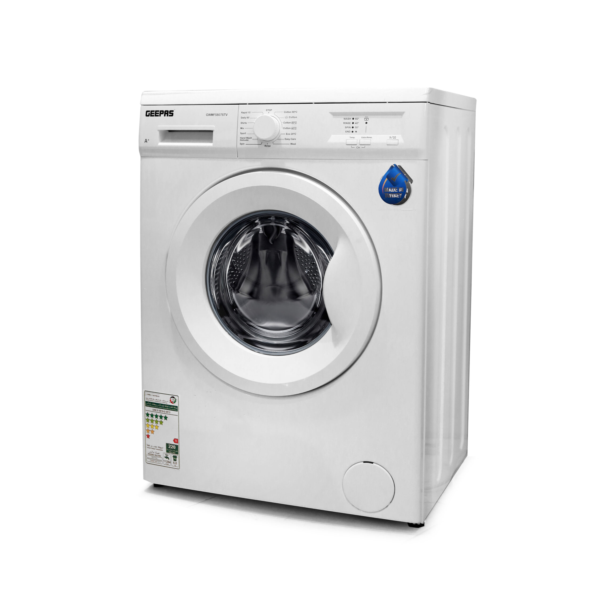 Geepas GWMF5807STV Fully Automatic Front Load Washing Machine 15