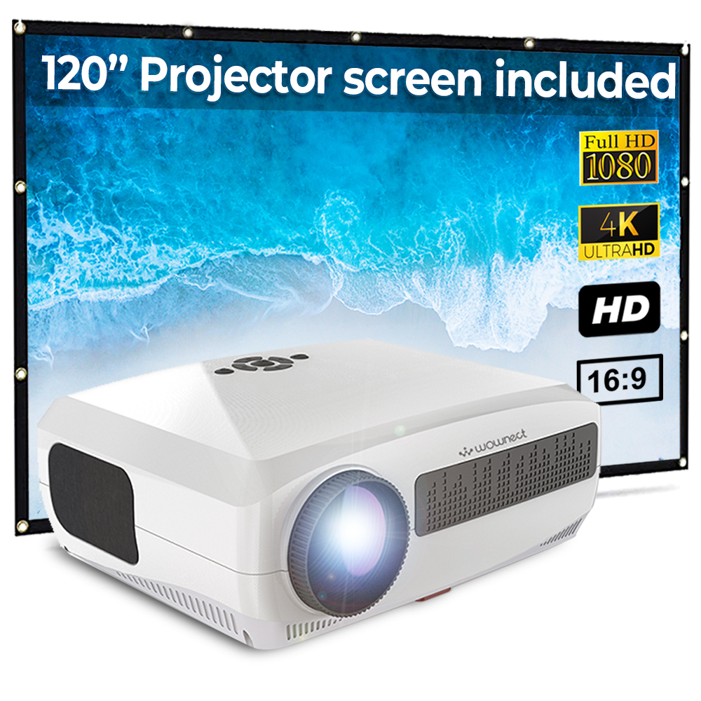Wownect 1080p Full HD LED Android Projector [2GB RAM 16GB ROM] [250