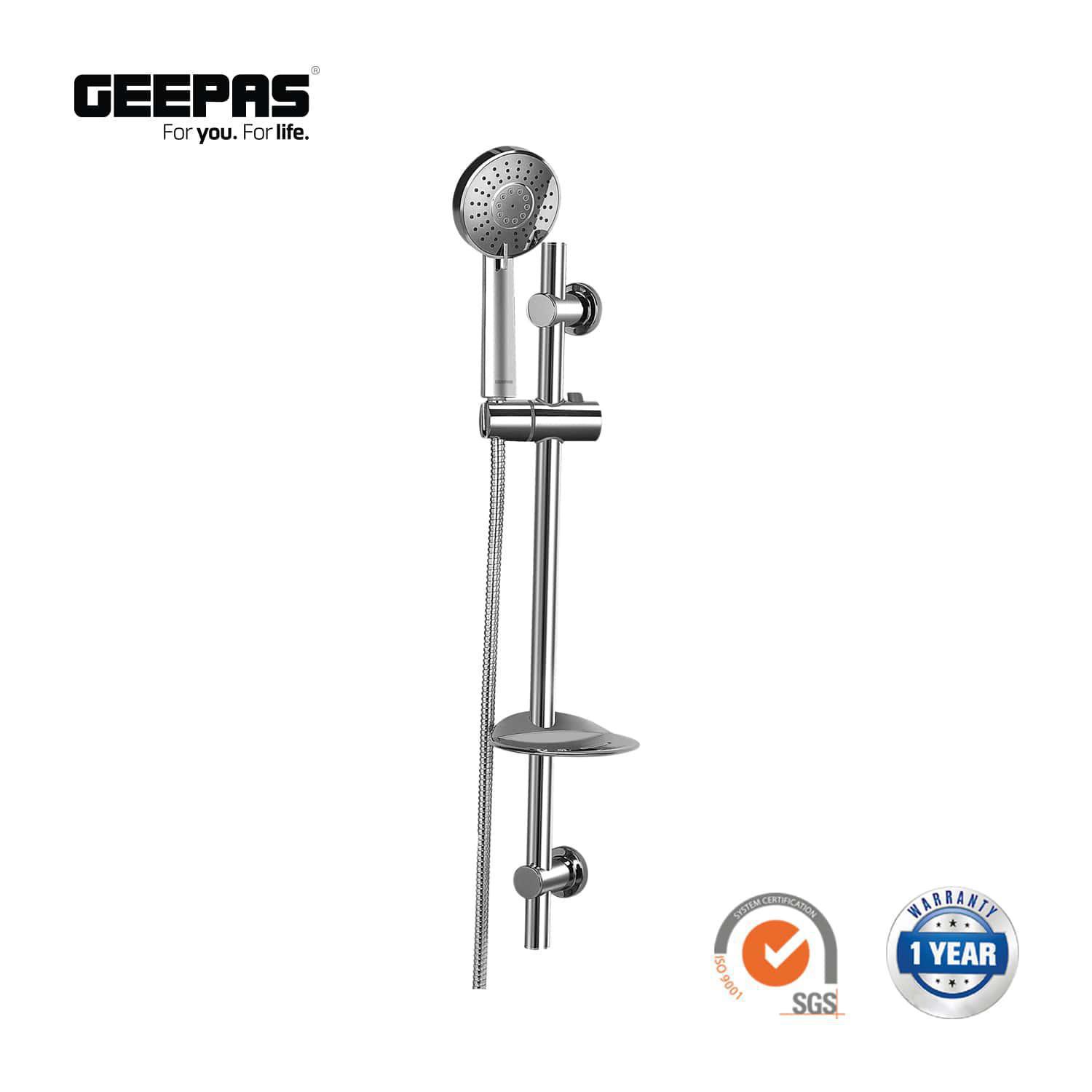 Geepas GSW61061 Shower Fittings Kit with 4 Spray Head, Elegant Design