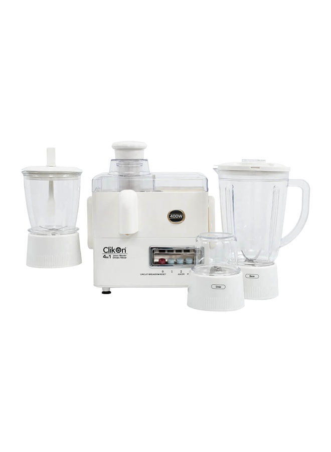 ClikOn 4 In 1 Juicer And Blender 220W Ck2150 White Jomla.ae