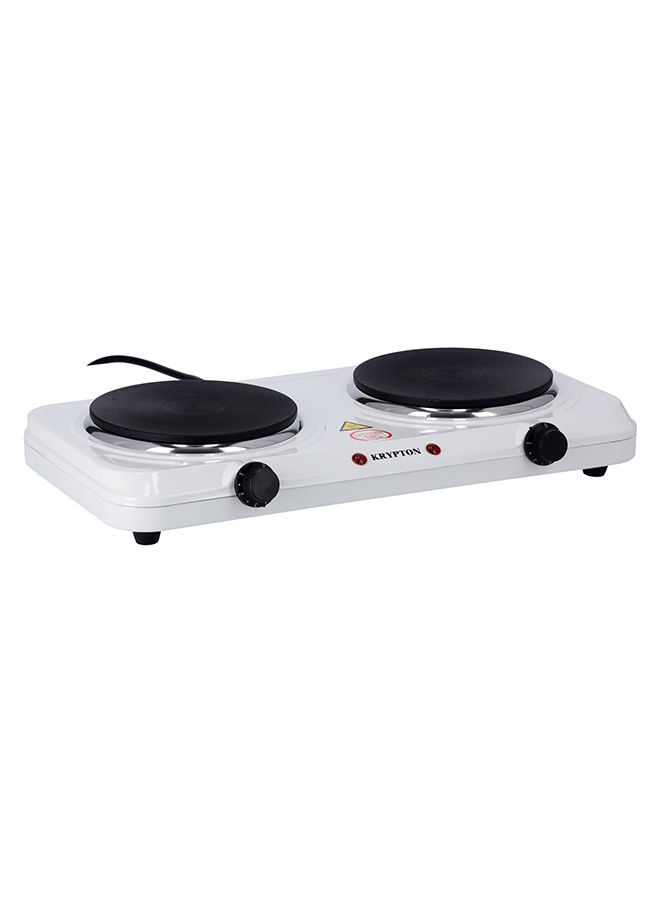 Krypton Double Burner Hot Plate 2000 W KNHP5306 White Jomla.ae