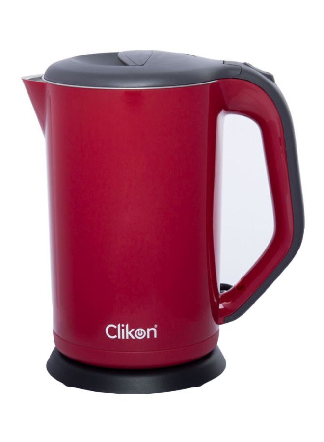 ClikOn Cordless Electric Kettle CK5123 Red/Grey Jomla.ae