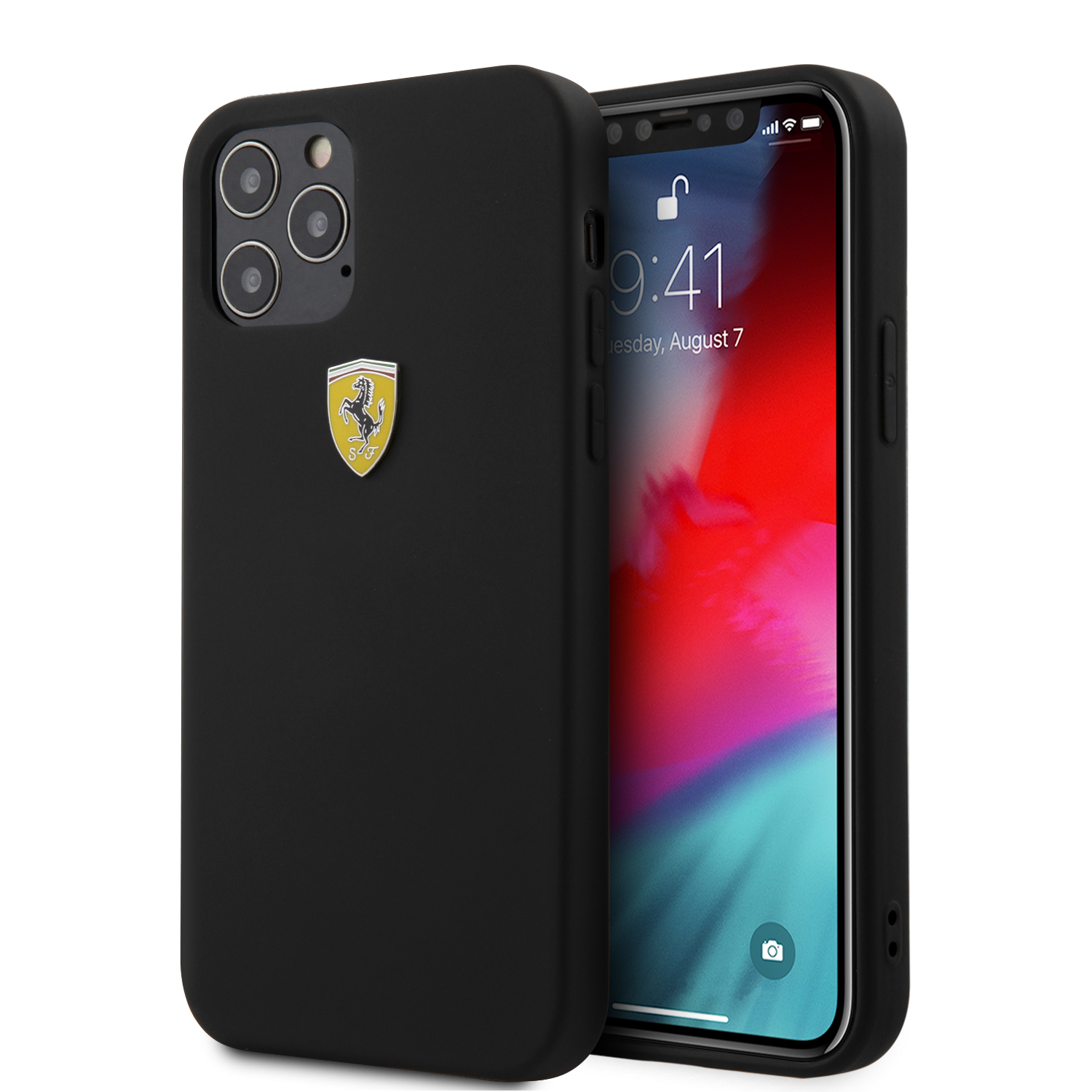 اطلب كفر لون أسود Ferrari Case for iPhone 12 Pro Max (6.7") الأصلي