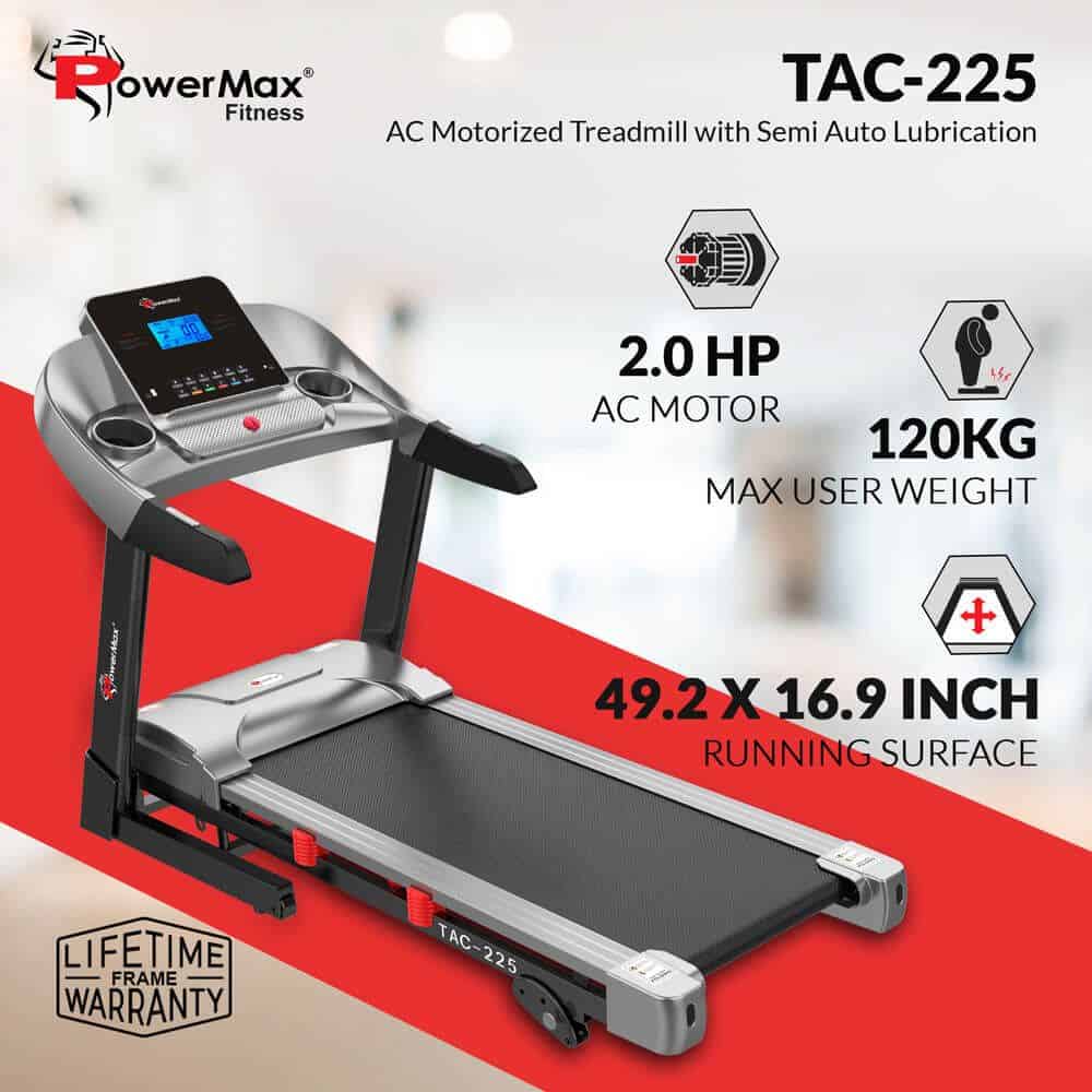 Order Power Max Fitness TAC-225 AC Motorized Treadmill Now!