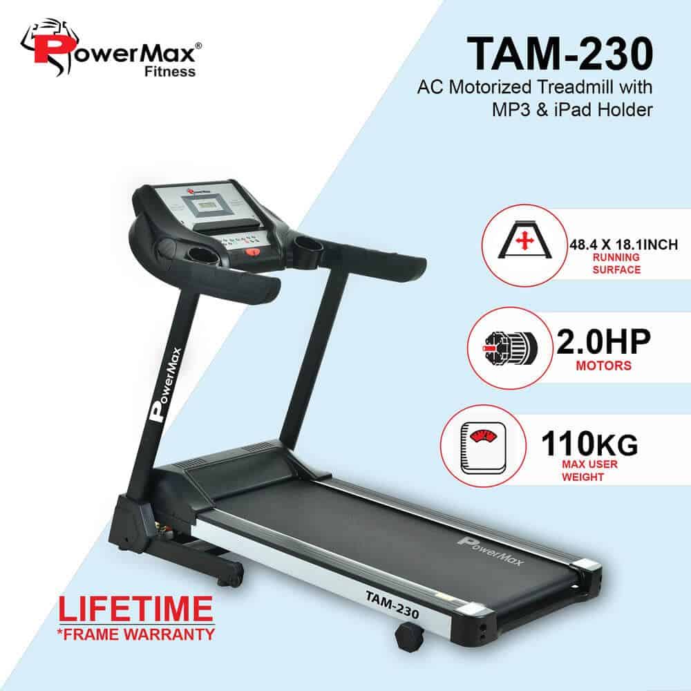 Order Power Max Fitness TAM-230 AC Motorized Treadmill Now!