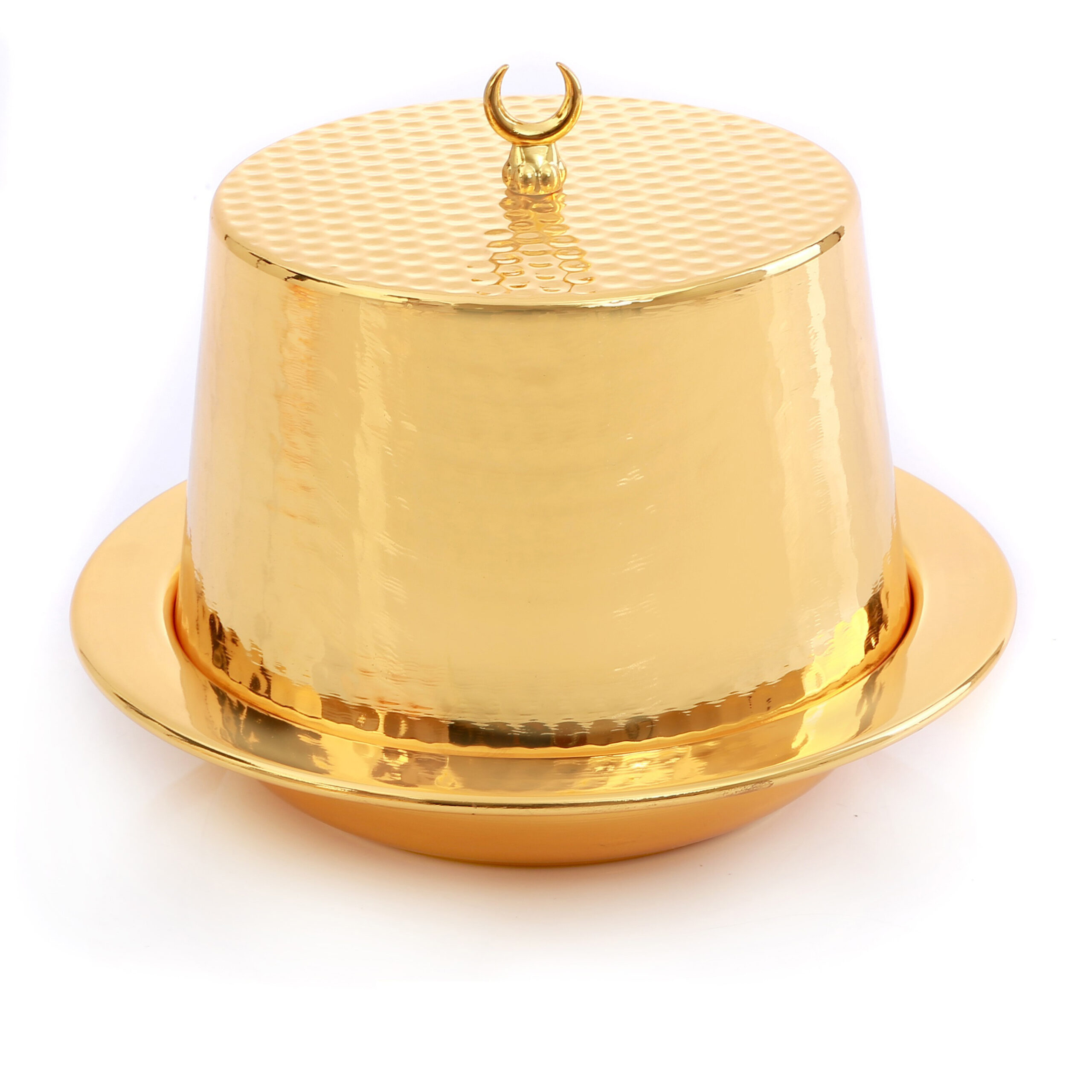 اطلب طبق تقديم ذهبي Royalford Golden Tiny Dry Fruit Tray with Lid