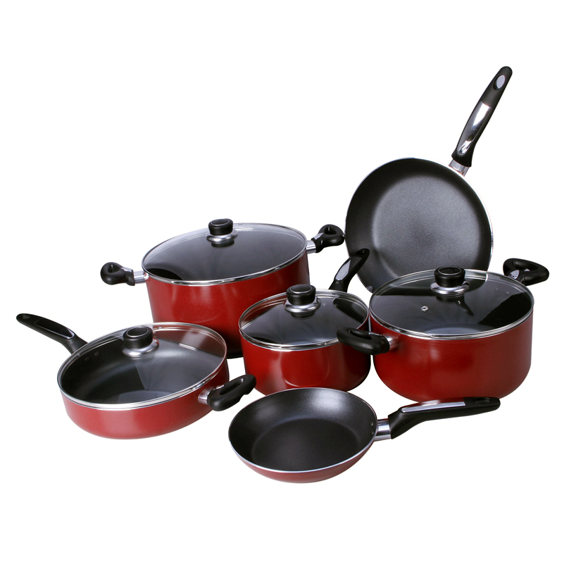 اطلب طقم آواني طهي تيفال 10 قطع Royalford 10Pc Cookware Set الأصلي