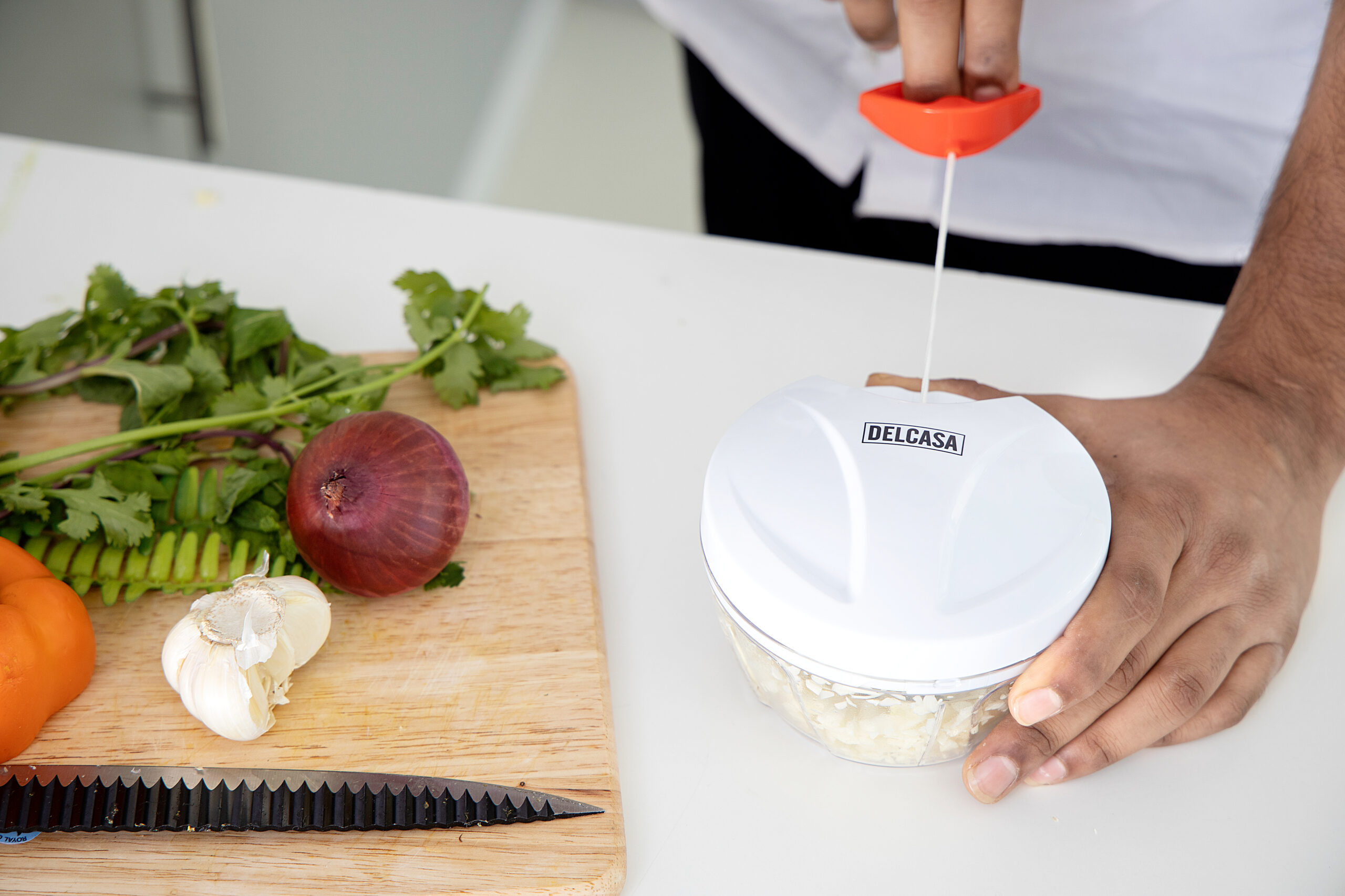 Buy Delcasa Manual Food Chopper - Mini Food Processor - Manual Handheld  Food Chopper/Cutter Online in UAE - Wigme