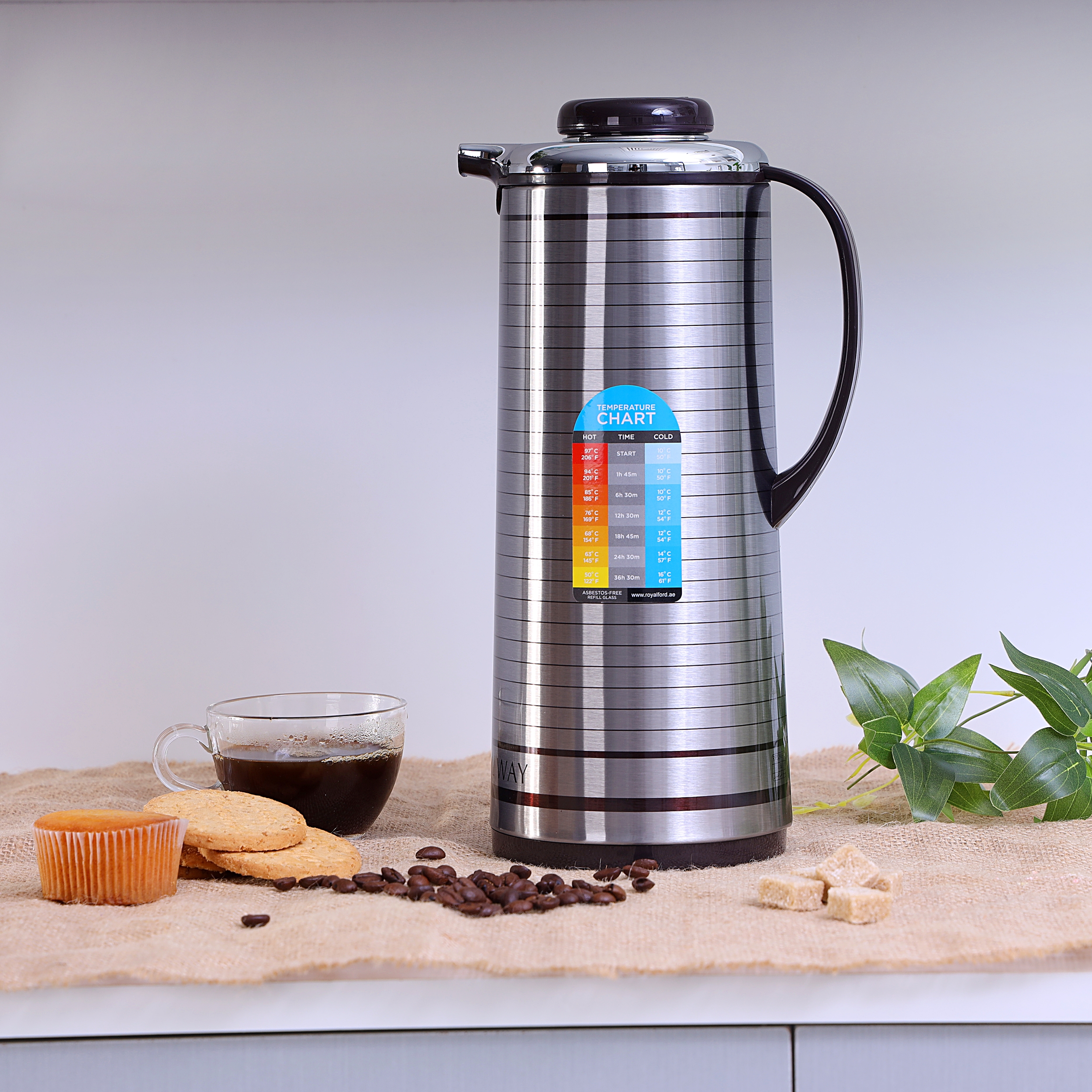 Buy Geepas 1L Vacuum Flask - Heat Insulated Thermos For Keeping