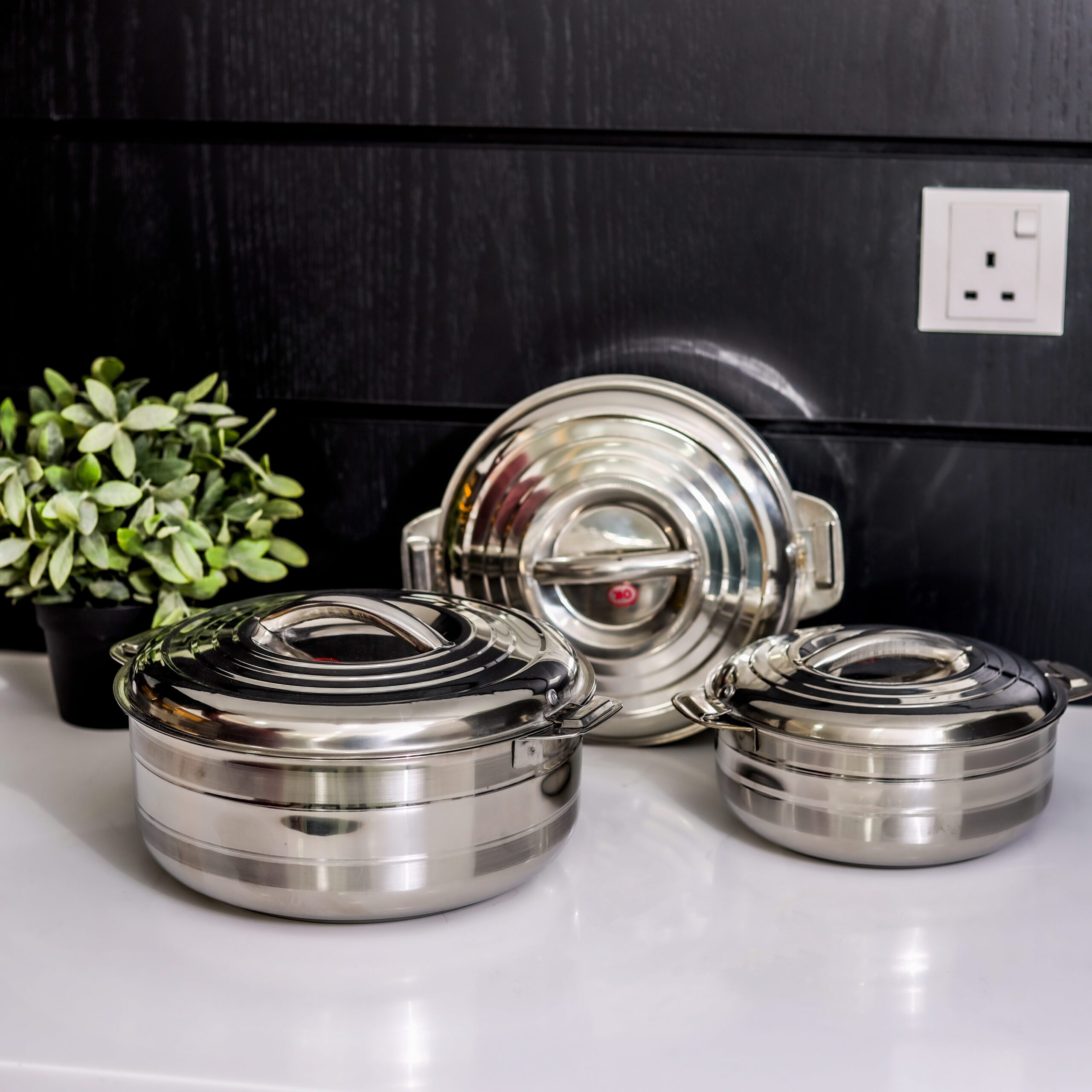 Delcasa 3Pcs Stainless Steel Hot Pot