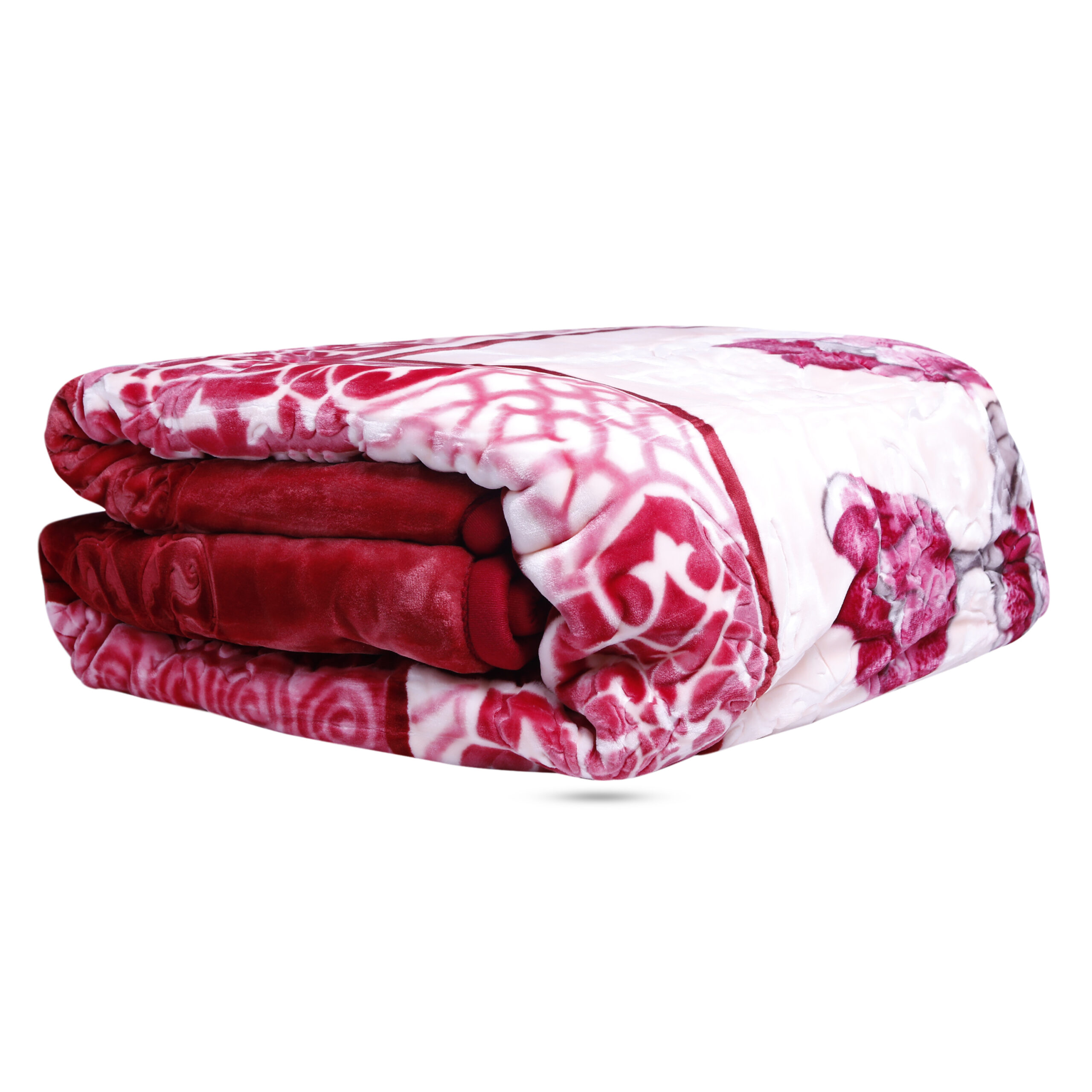PARRY LIFE PLBL7531M2 Emarati Floral Maroon Bordered Double 2 Ply ...