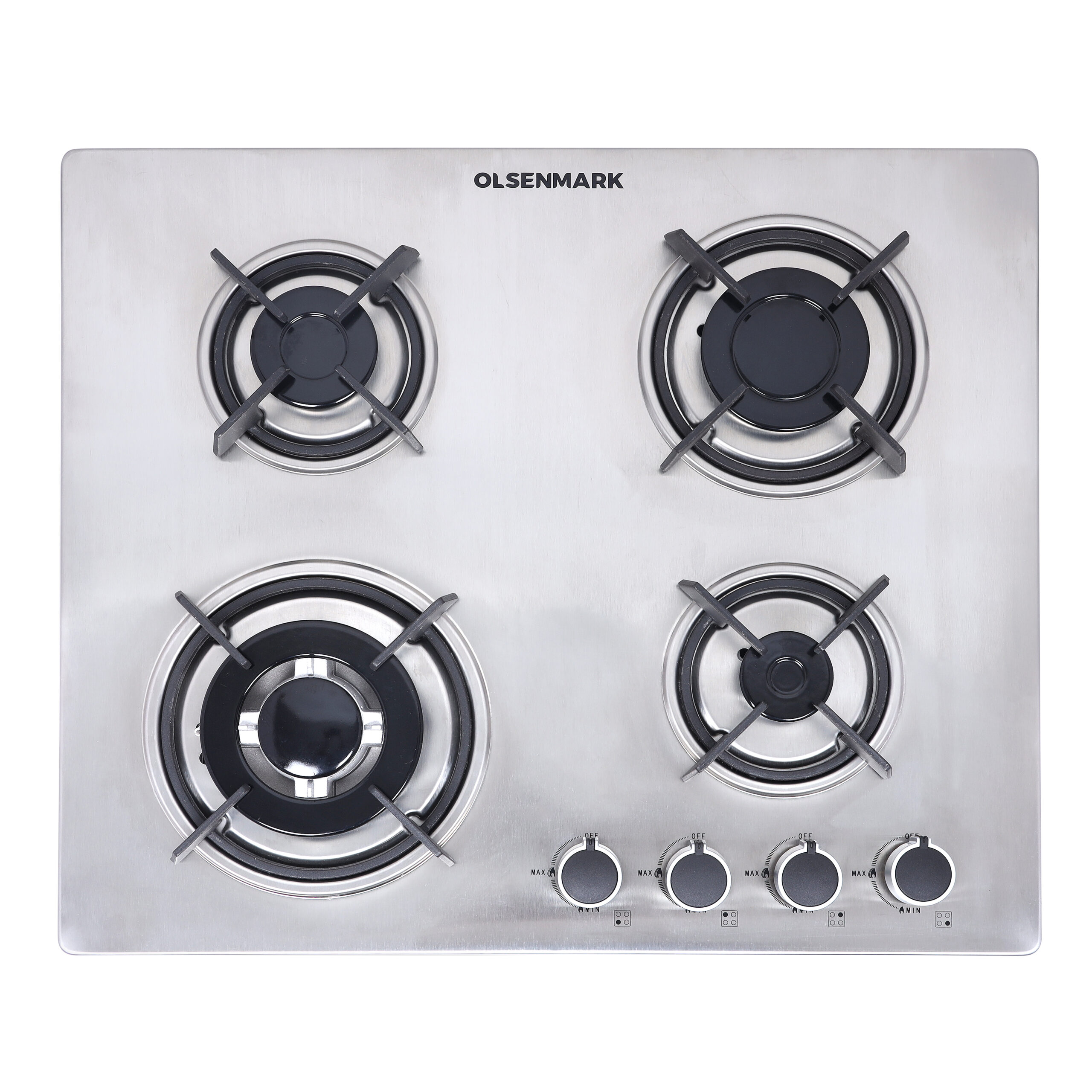 Olsenmark Highly Durable Stainless Steel 2 In 1 Built in Gas Hob with