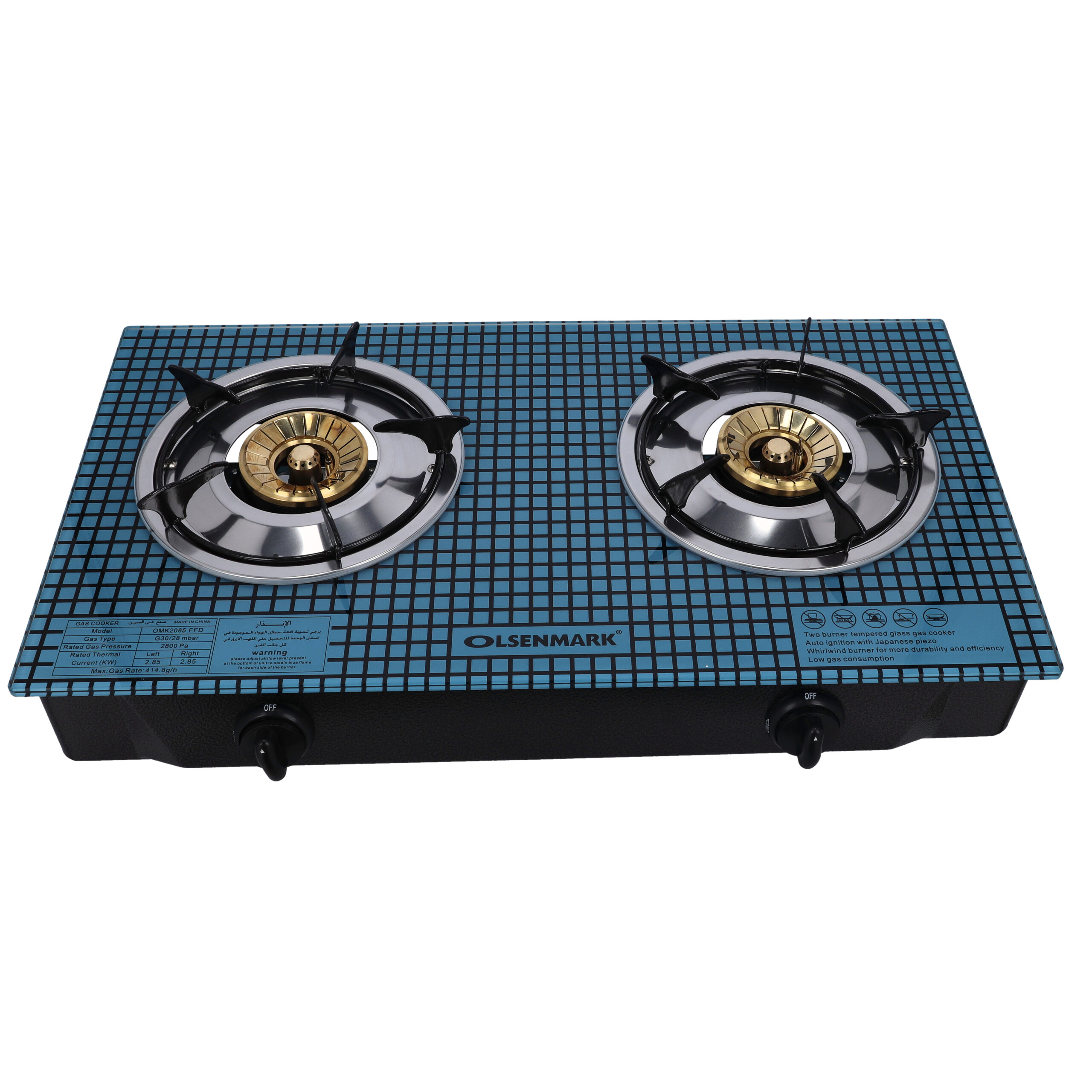 اطلب موقد غاز بشمعتين Double Burner Gas Stove Auto Ignition