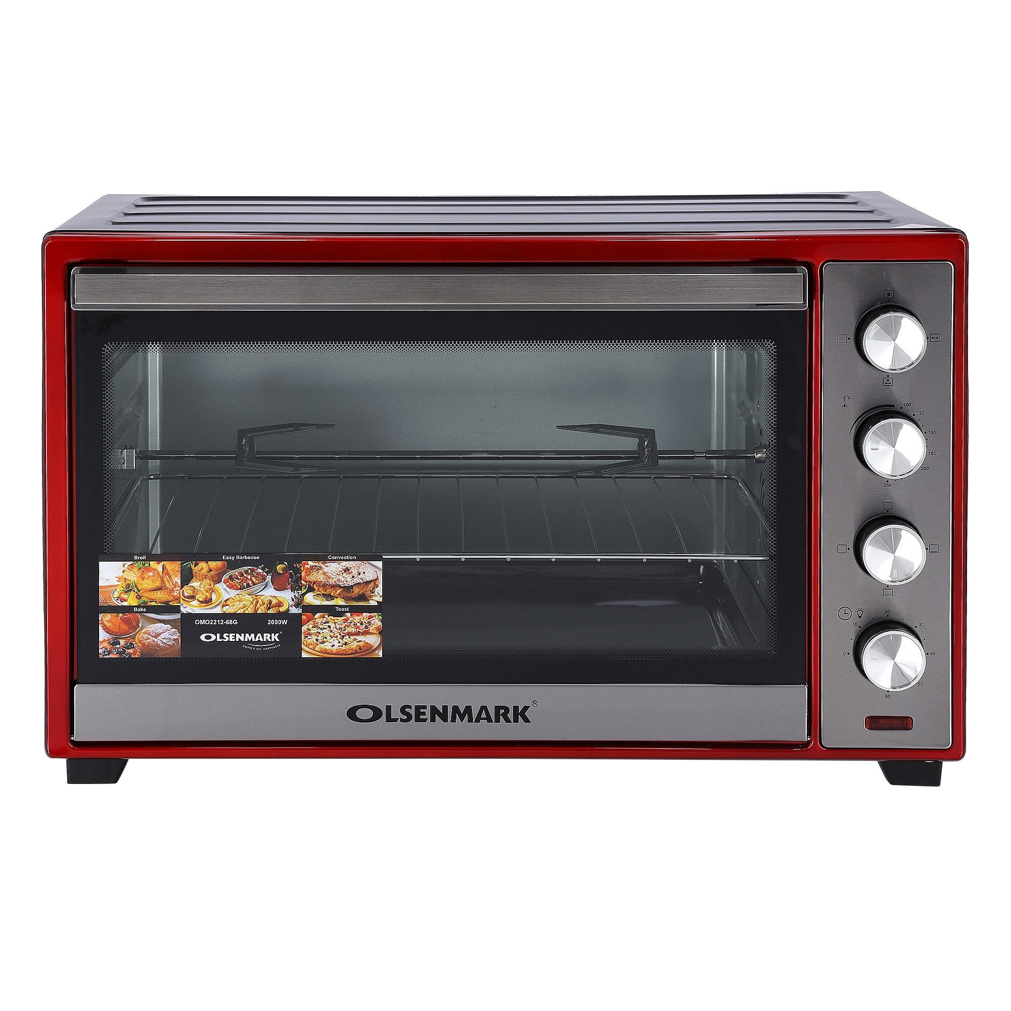 Olsenmark Electric Oven With Convection And Rotisserie, 68L 60