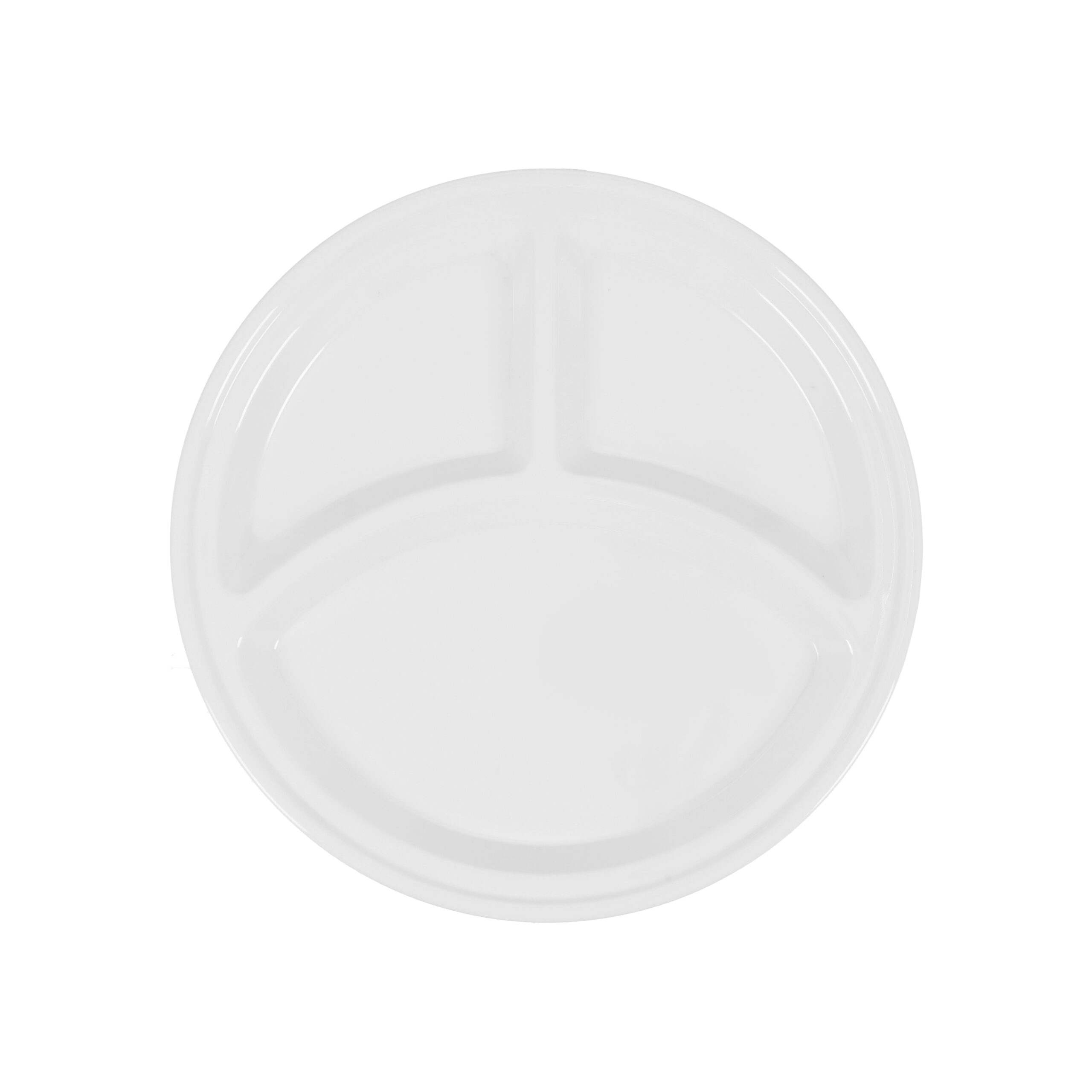 Delcasa 12.5Inch Round Mess Tray, Dishwasher Safe, DC2331 Divided