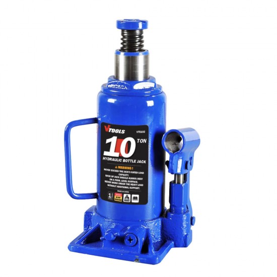 VTOOLS HeavyDuty 10 Ton Hydraulic Bottle Jack For Car Jomla.ae