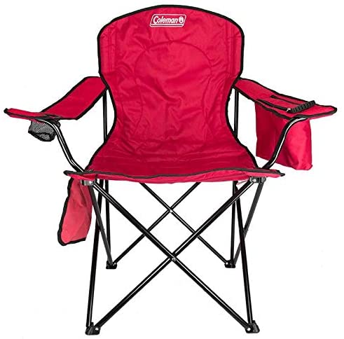 Coleman oversize quad chair sales with cooler