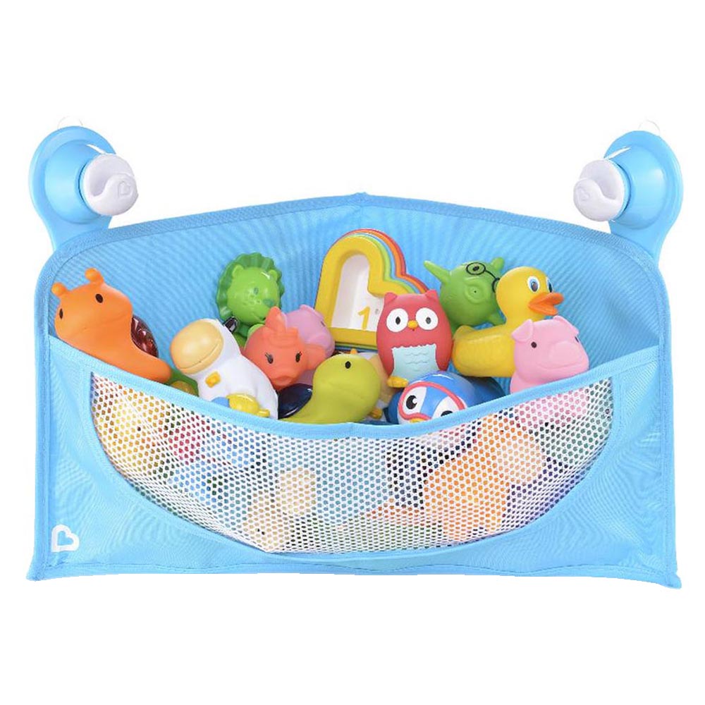 Munchkin - Corner Bath Basket - Blue | Jomla.ae