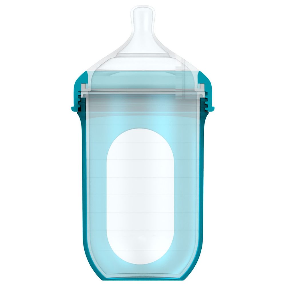 Boon Nursh Silicone Pouch Bottle 8oz (3-pack) - Blue