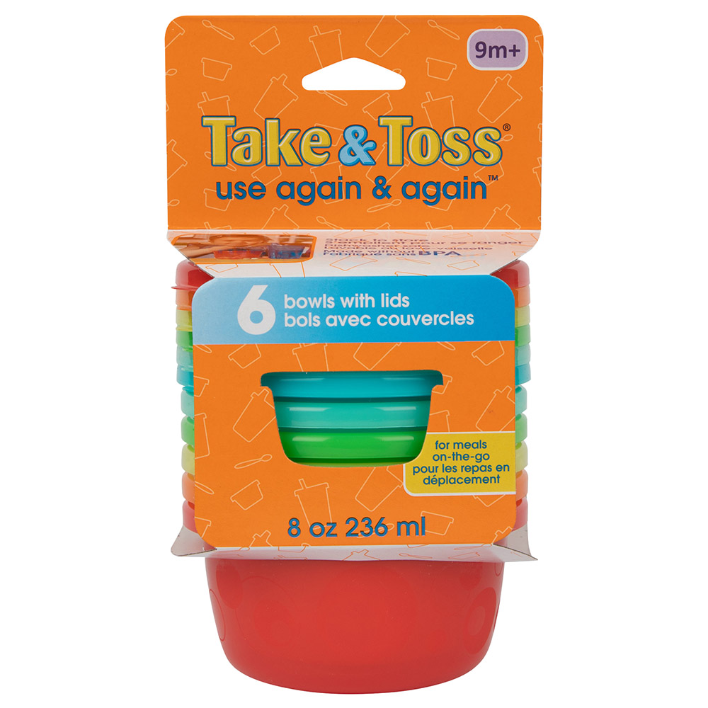 Buy The First Years, Take & Toss Bowls With Lips 8oz 236ml 9M+