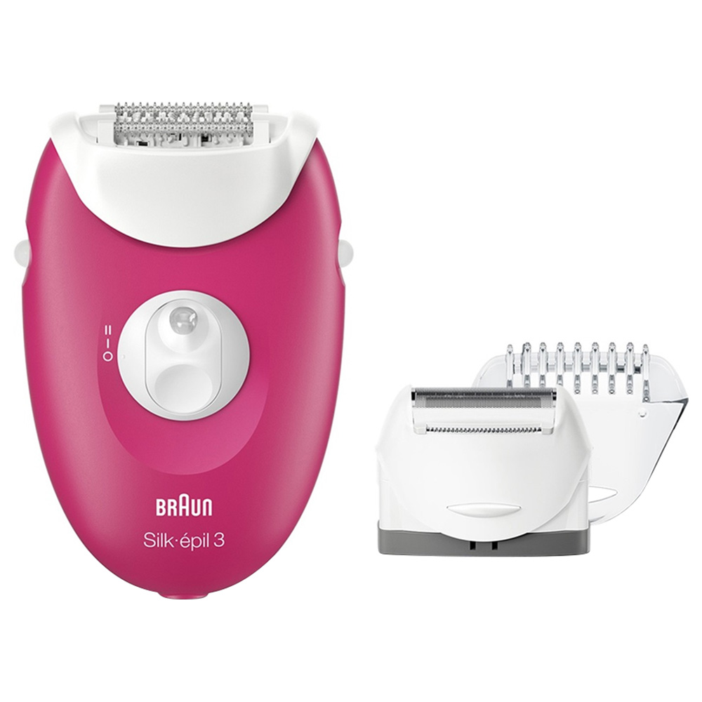 Braun, Silk-epil 7 Wet & Dry Epilator for Hair removal, Pink