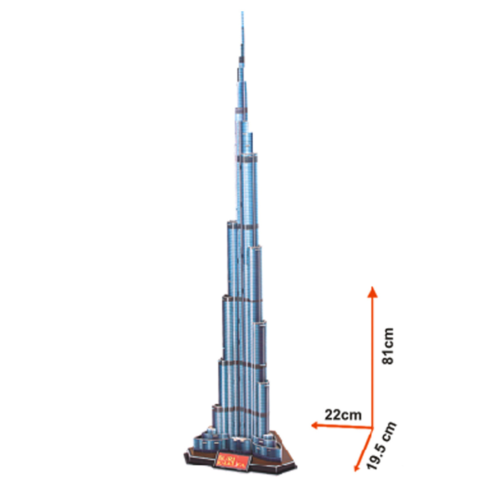 اطلب بزل 3D على شكل برج خليفة 92 قطعة CubicFun 3D Puzzle Burj Khalifa الأصلي Jomla.ae