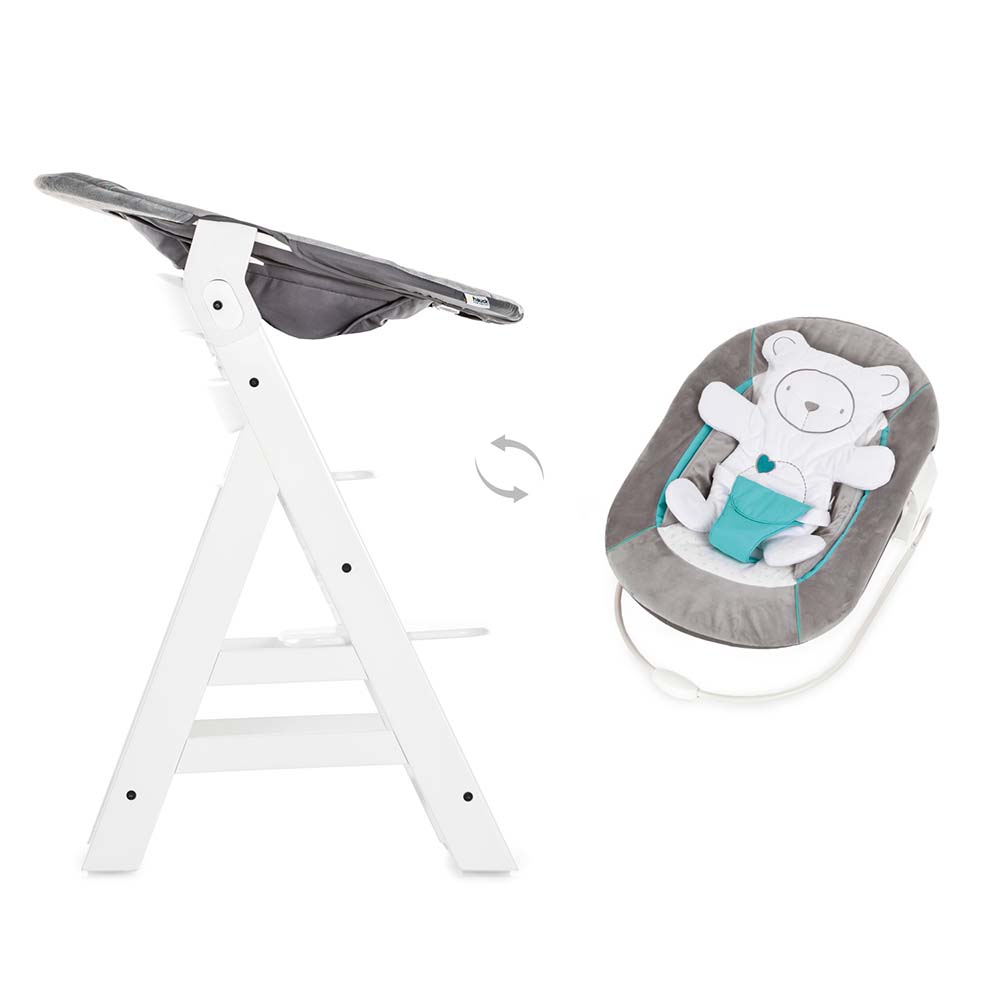 Order Hauck - Alpha Bouncer 2-in-1 - Bear Hearts Grey Now! | Jomla.ae